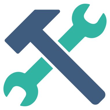 çekiç ve anahtar simgesi