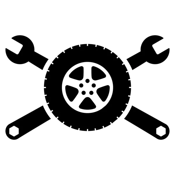 Icône de service de pneu — Image vectorielle
