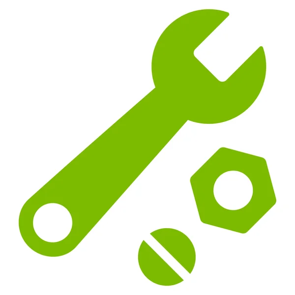 Klíč a ořechy ikona — Stockový vektor