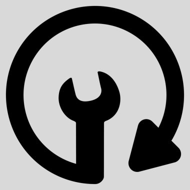 Tekrar hizmet düz simgesi