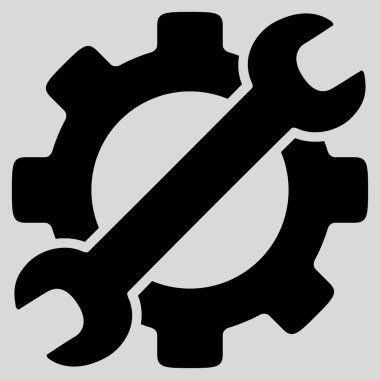 Hizmet araçları düz simgesi