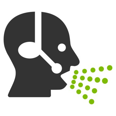 Operatör konuşma düz simgesini