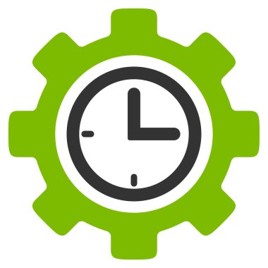 Zaman kurulum düz simgesi