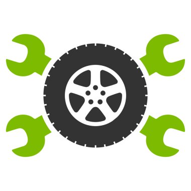 Lastik Servisi düz simgesi