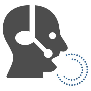 Operatör konuşma düz simgesini