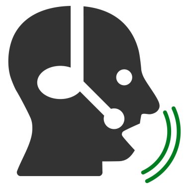 Operatör konuşma düz simgesini