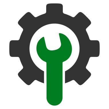 Hizmet araçları düz simgesi