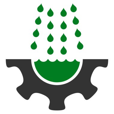 Su hizmet düz simgesi