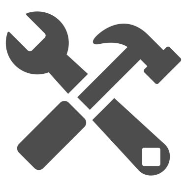 çekiç ve anahtar simgesi