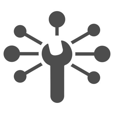 Servis ilişkileri simgesi düz