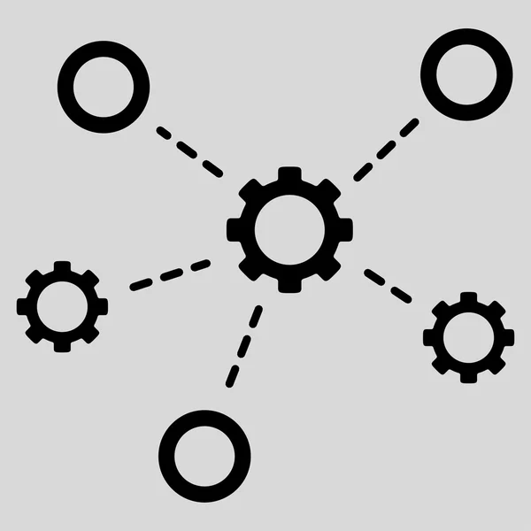 Service betrekkingen Flat pictogram — Stockvector