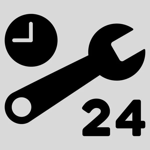Servisní hodiny ploché ikony — Stockový vektor