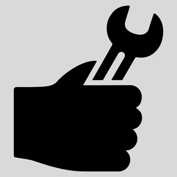 Service Hand Flat Icon — Stock Vector