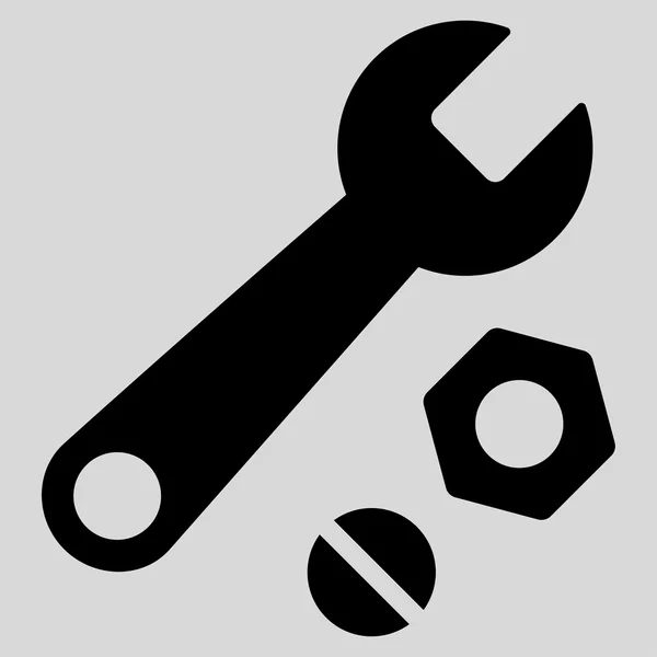 Llave y tuercas icono — Vector de stock