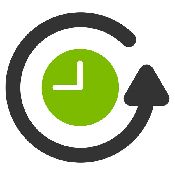 Przywrócić zegar płaski ikona — Wektor stockowy