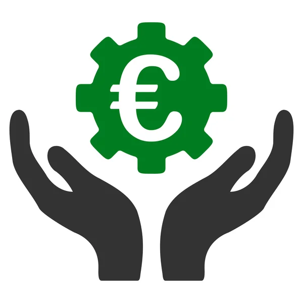 Icono de mantenimiento del euro — Vector de stock
