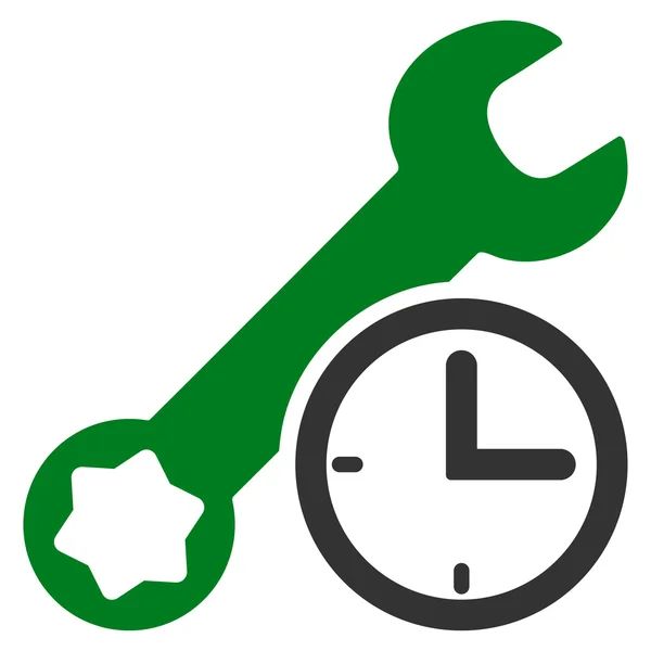 Icône de temps de service plat — Image vectorielle