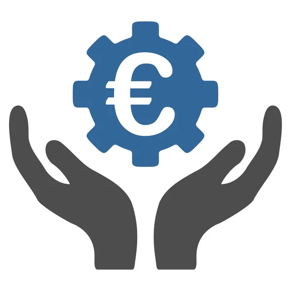Euro karbantartási lapos ikon — Stock Vector