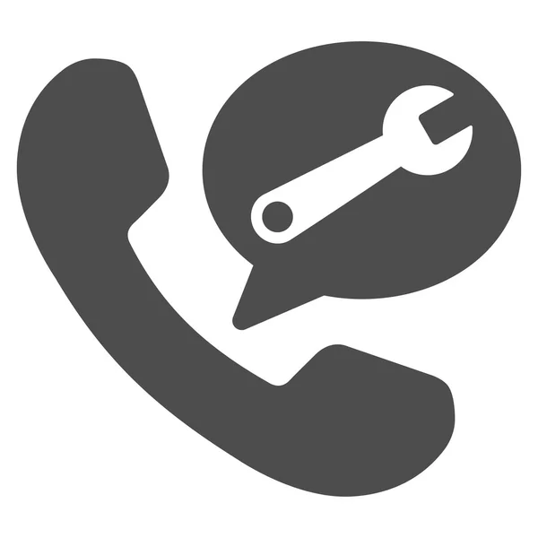 Message de service téléphonique Icône plate — Image vectorielle