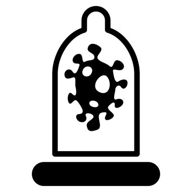 Enfeksiyon koruma düz simgesi