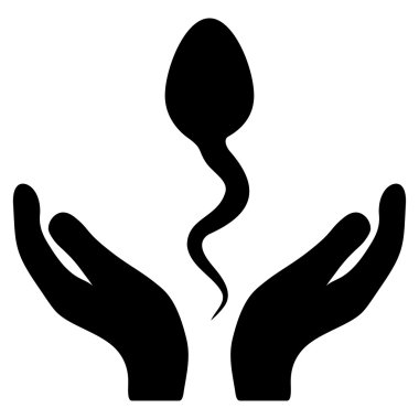 Sperm bakım düz simgesi