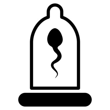 Sperm prezervatif düz simgesi