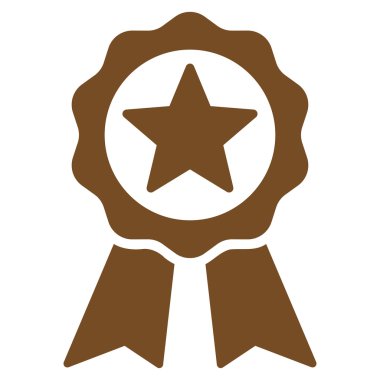 Sertifika mühür düz simgesi