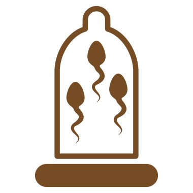 Sperm koruma düz simgesi