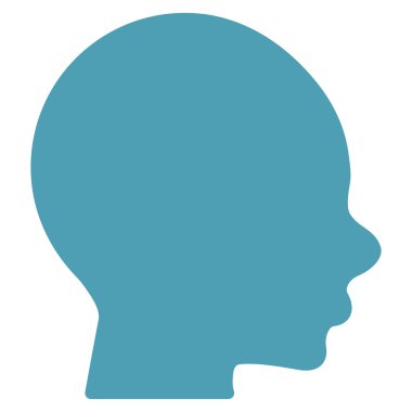 Çocuk kafa düz simgesi