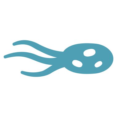 Mikroorganizma düz simgesi rahatsız