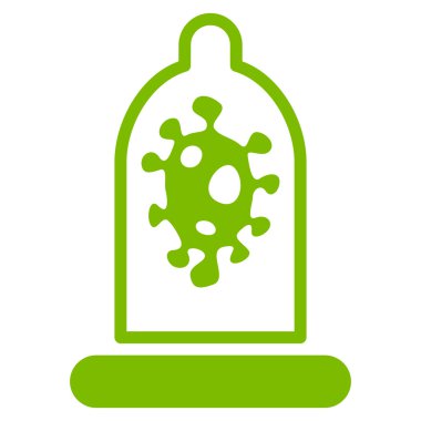 Enfeksiyon koruma düz simgesi