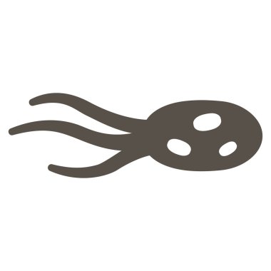 Mikroorganizma düz simgesi rahatsız