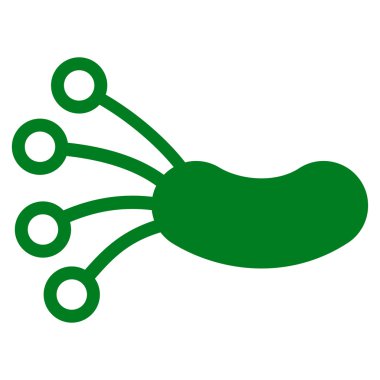 Enfeksiyon mikrop düz simgesi