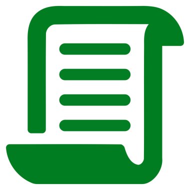 Kağıt rulo düz simgesi