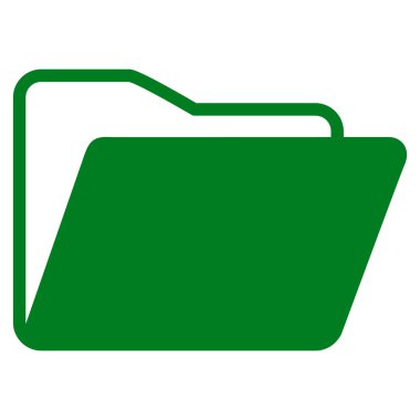 Açık klasör düz simgesi