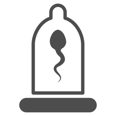 Sperm prezervatif düz simgesi