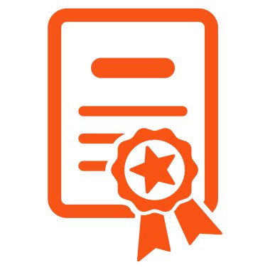 Onaylı Diploma düz simgesi