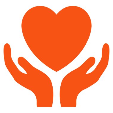 Kalp bakım düz simgesi