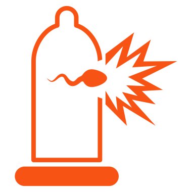 Sperm kaçış düz simgesi