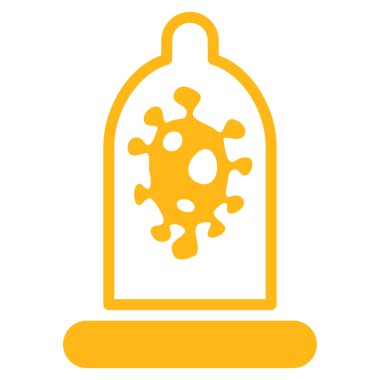 Enfeksiyon koruma düz simgesi