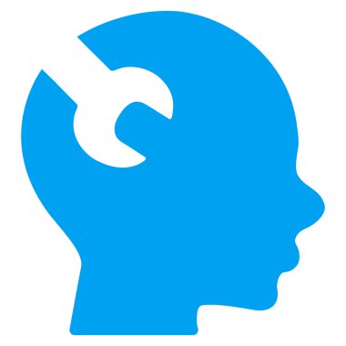 Beyin hizmet düz simgesi