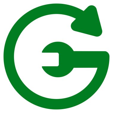 Tekrar hizmet düz simgesi