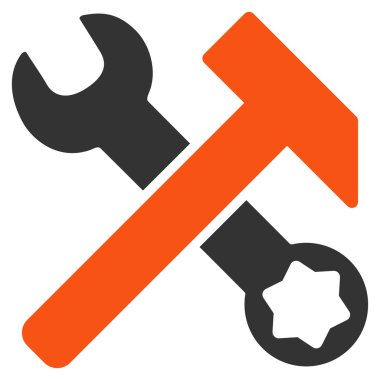 çekiç ve anahtar simgesi