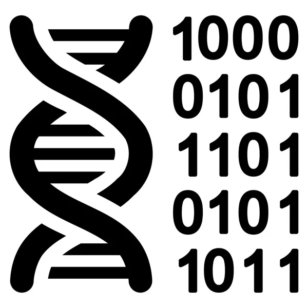 Genetikai kód lapos ikon — Stock Vector