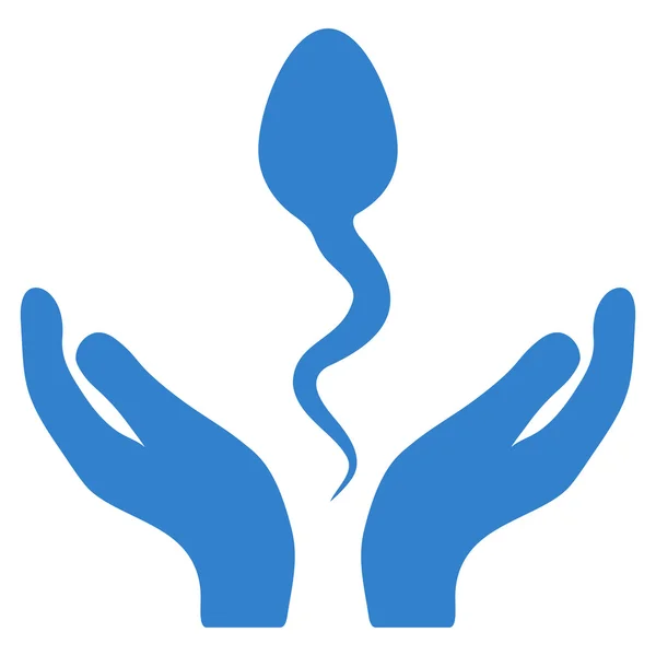 Esperma cuidados plana ícone — Vetor de Stock