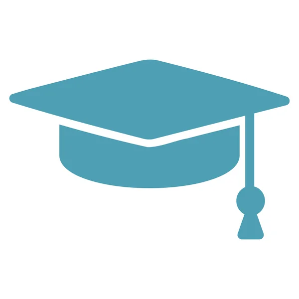 Graduation cap płaska ikona — Wektor stockowy