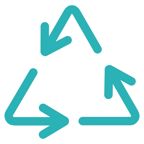 Recycling Pfeile flache Symbol — Stockvektor