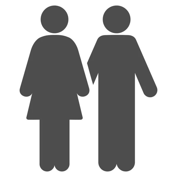 Couple humain Icône plate — Image vectorielle