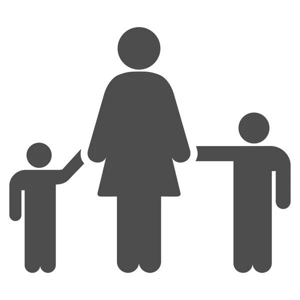 母亲和儿童的平面图标 — 图库矢量图片