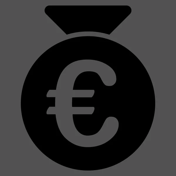Euró pénz táska ikonra — Stock Vector